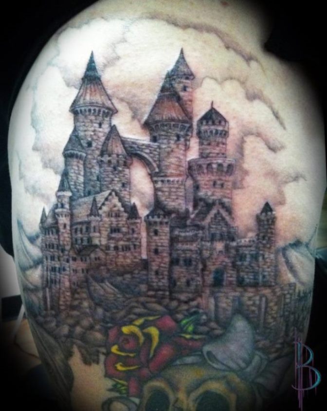 The castle tattoo by Emrah Ozhan | Post 29600